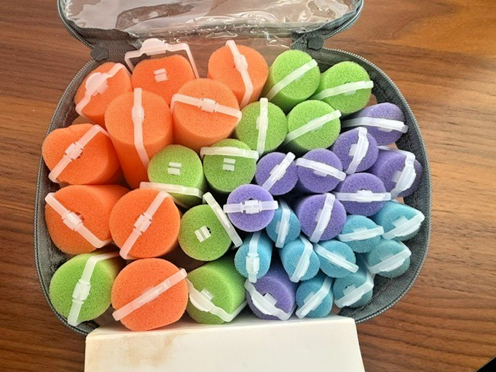 Goody Get Curls Foam Sponge Hair Rollers 36 Count Pack 4 Sizes 4 Colors